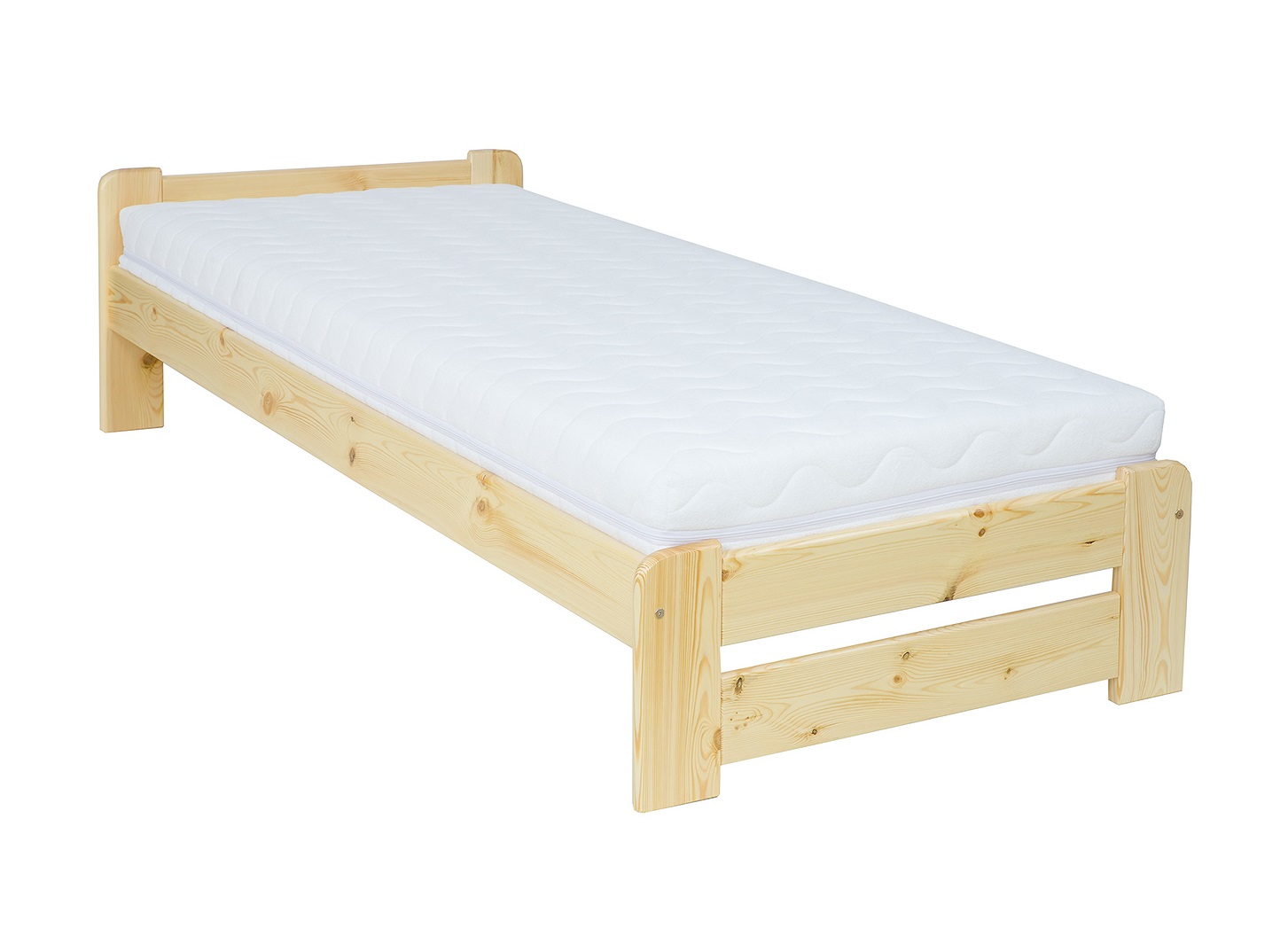 Masivní dřevěná postel -jednolůžko LK122/099 borovice masiv 90x200 cm