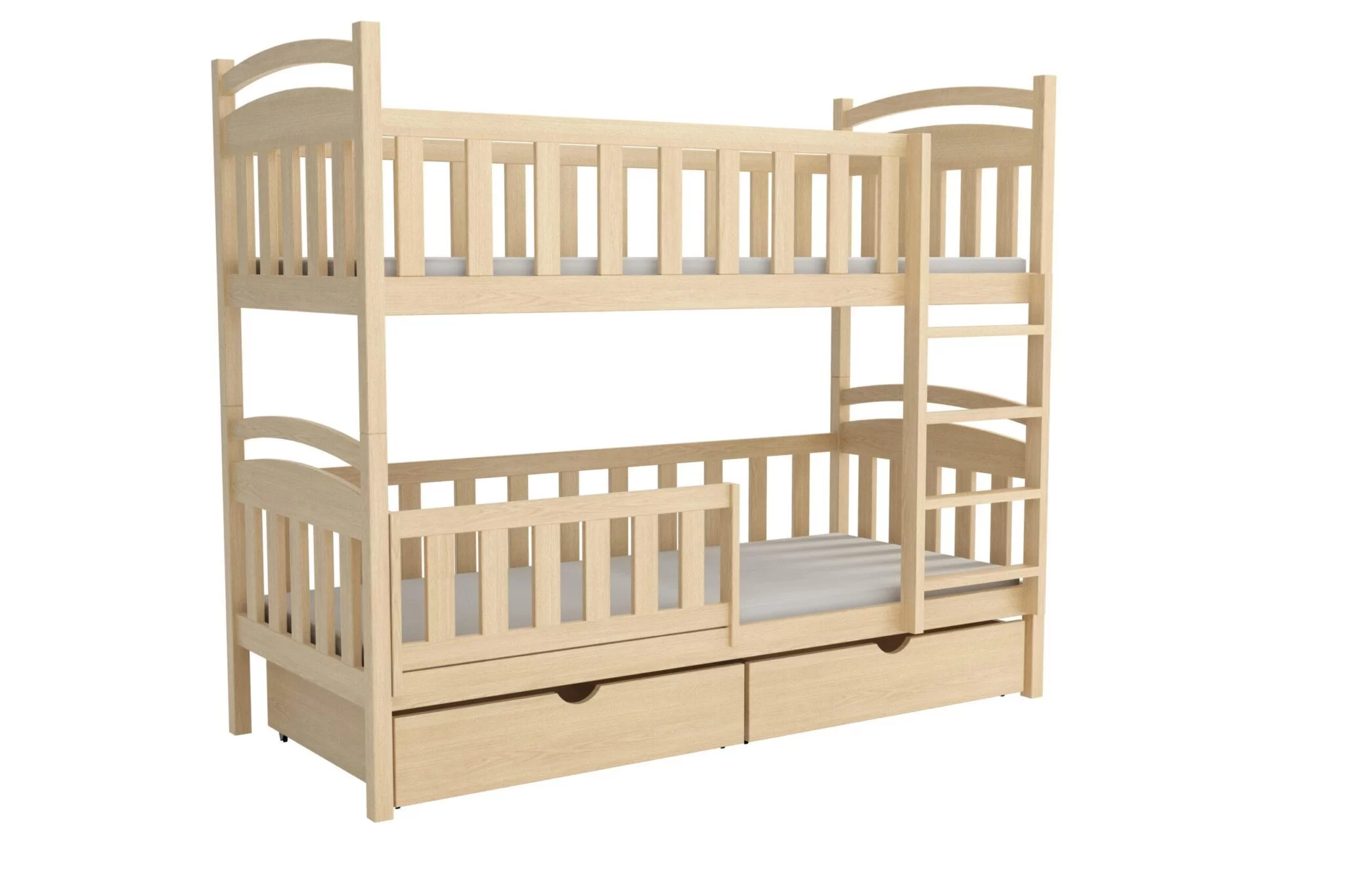 Patrová postel  WOOD 007 90x200  cm borovice masiv - více odstínů