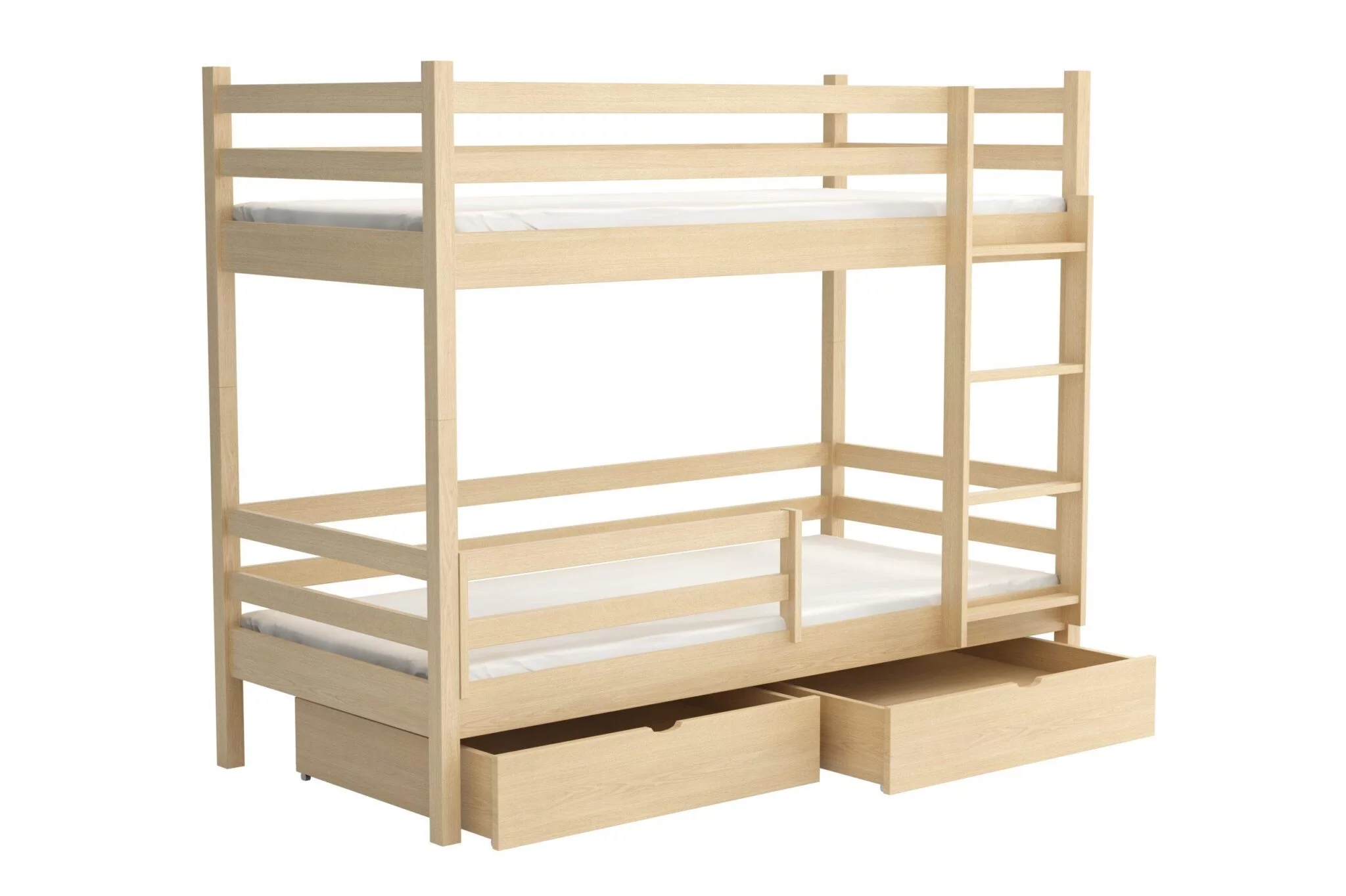 Patrová postel WOOD 008 80x180 cm borovice masiv 